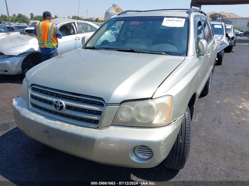 2003 Toyota Highlander V6 VIN: JTEGF21A530111353 Lot: 39861663