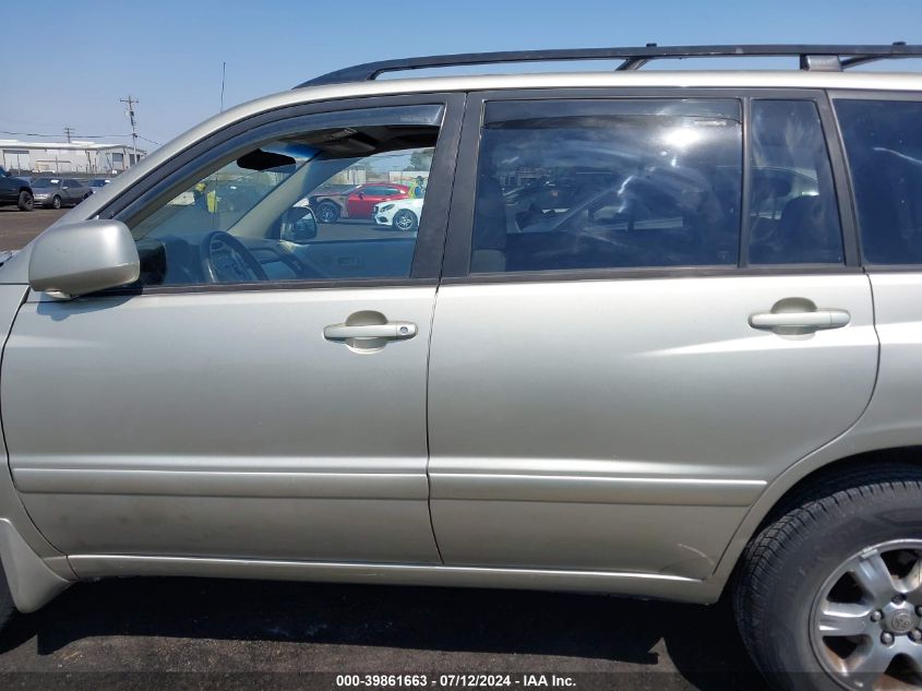 2003 Toyota Highlander V6 VIN: JTEGF21A530111353 Lot: 39861663