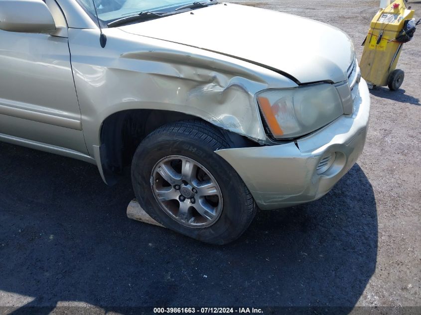 2003 Toyota Highlander V6 VIN: JTEGF21A530111353 Lot: 39861663