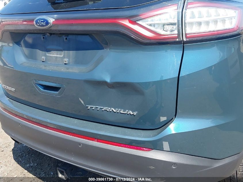 2016 Ford Edge Titanium VIN: 2FMPK4K96GBB42322 Lot: 39861730