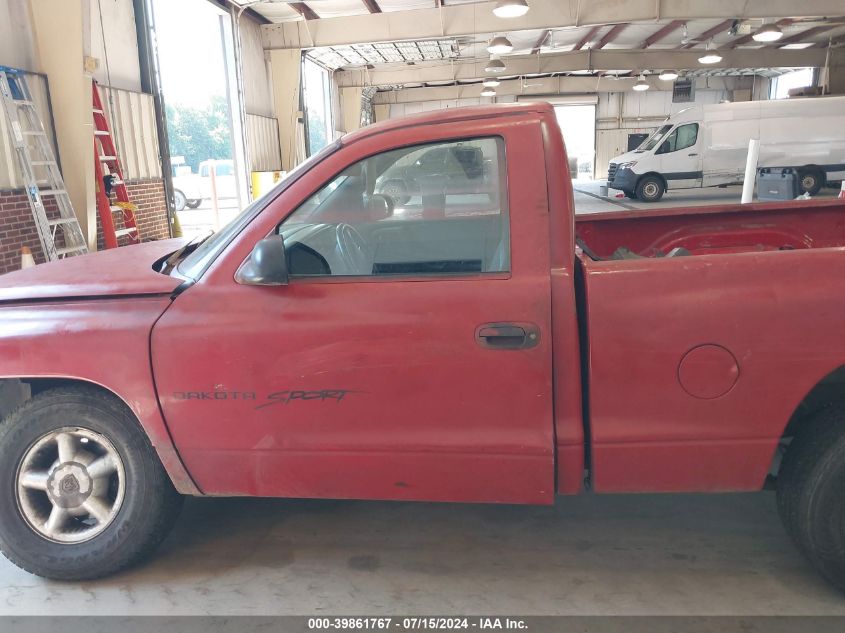 1998 Dodge Dakota Slt/Sport VIN: 1B7FL26X6WS503756 Lot: 39861767