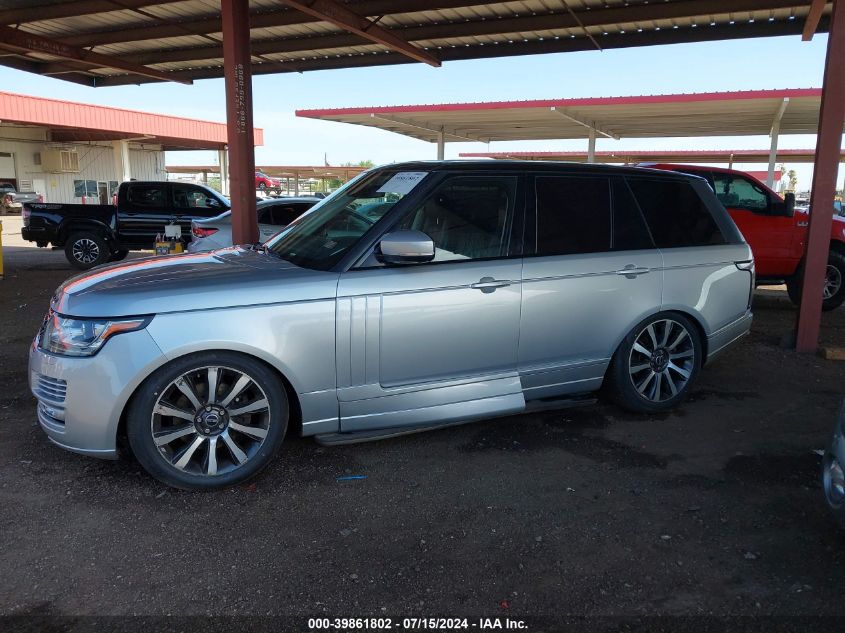 2015 Land Rover Range Rover 3.0L V6 Supercharged Hse VIN: SALGS2VF8FA210651 Lot: 39861802