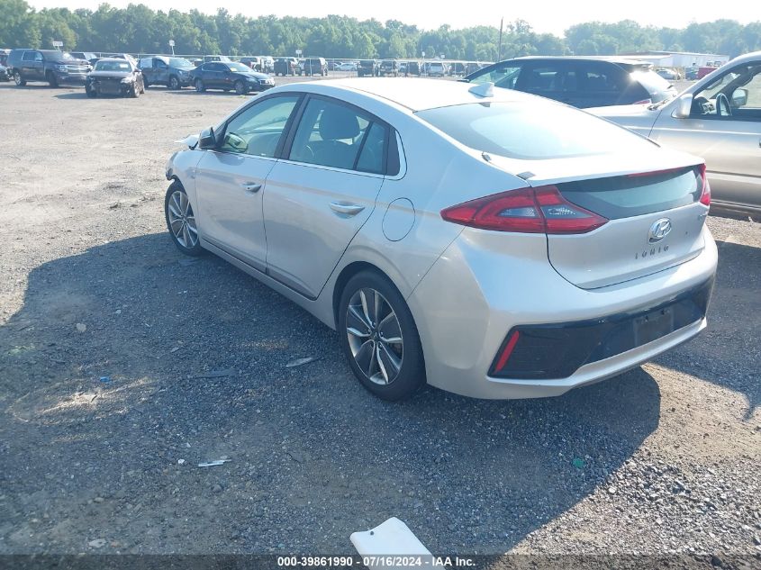 2019 Hyundai Ioniq Hybrid Limited VIN: KMHC05LC4KU143041 Lot: 39861990