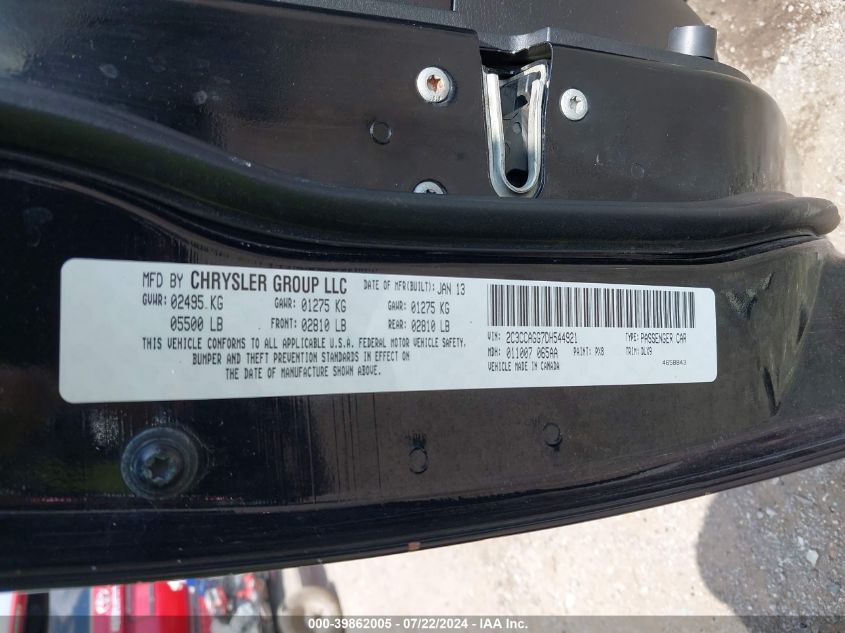 2013 Chrysler 300 300S VIN: 2C3CCAGG7DH544921 Lot: 39862005