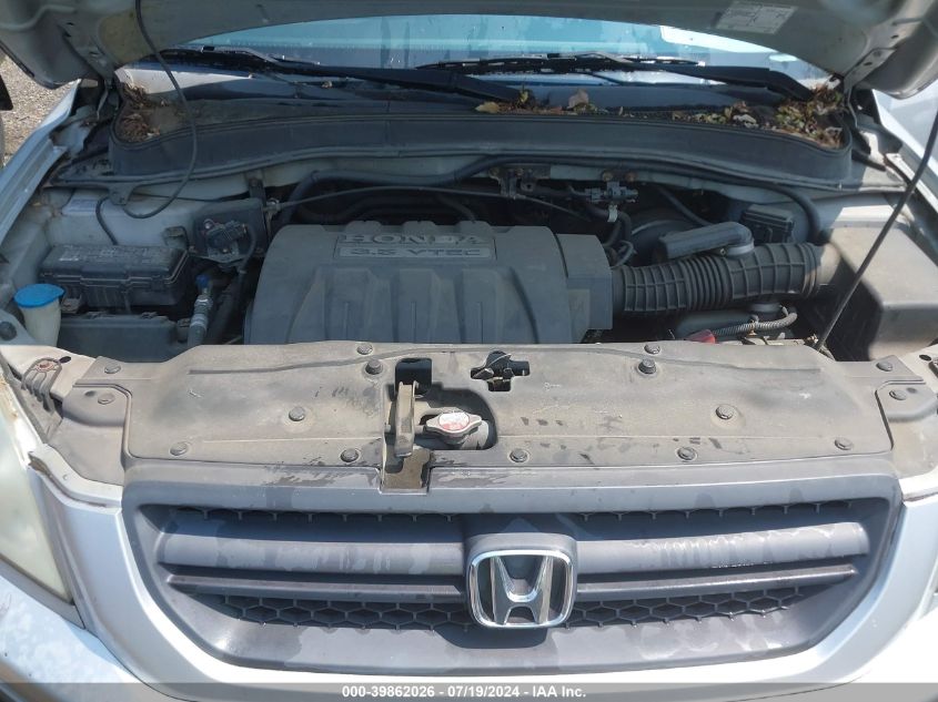 2005 Honda Pilot Ex-L VIN: 5FNYF18585B008654 Lot: 39862026