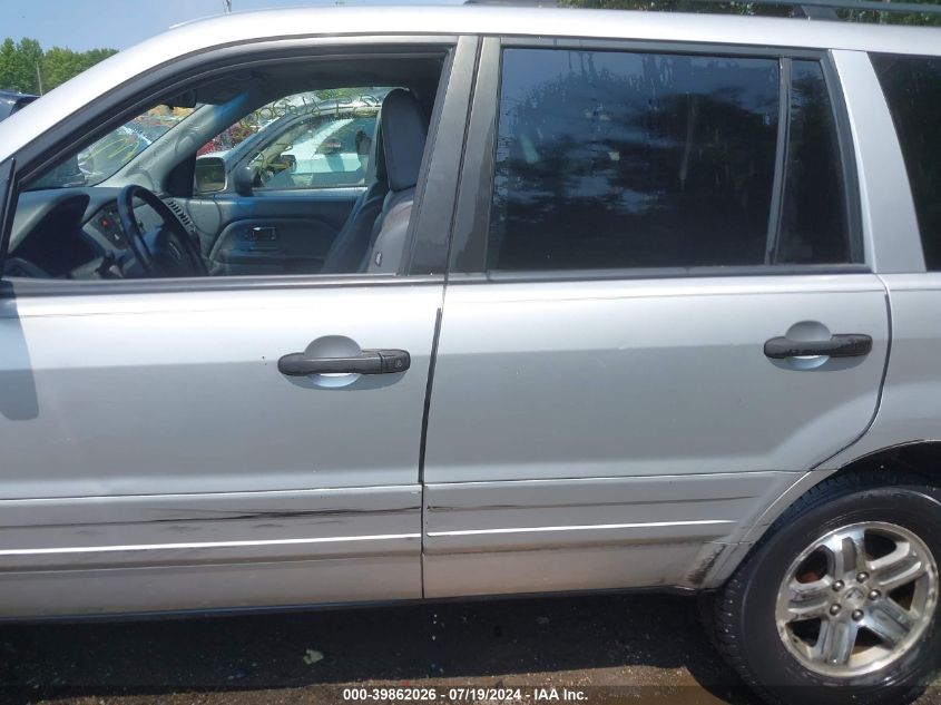 2005 Honda Pilot Ex-L VIN: 5FNYF18585B008654 Lot: 39862026