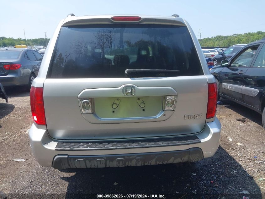 2005 Honda Pilot Ex-L VIN: 5FNYF18585B008654 Lot: 39862026