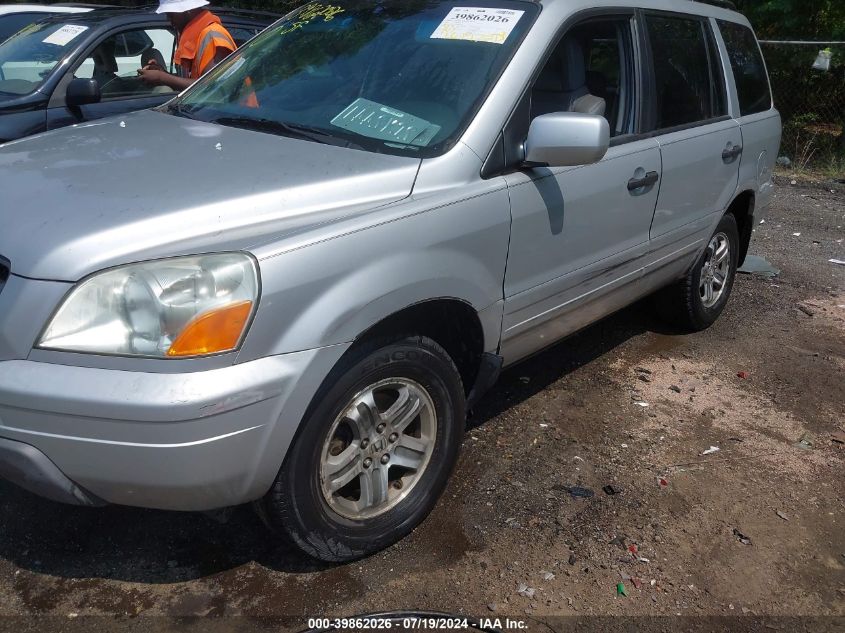 2005 Honda Pilot Ex-L VIN: 5FNYF18585B008654 Lot: 39862026