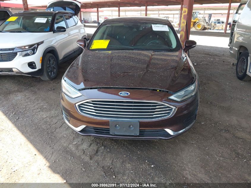 2019 Ford Fusion Sel VIN: 3FA6P0CDXKR257194 Lot: 39862091