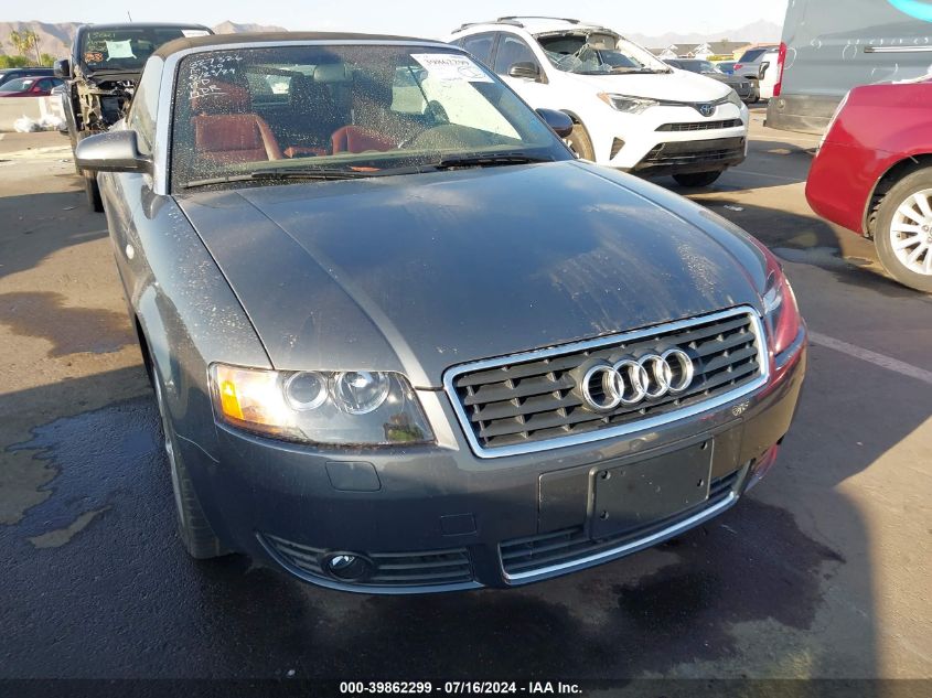 2004 Audi A4 3.0 Cabriolet VIN: WAUAT48H54K005473 Lot: 39862299