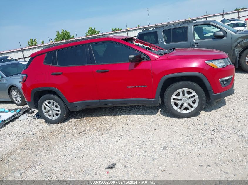 2018 Jeep Compass Sport Fwd VIN: 3C4NJCAB4JT186263 Lot: 39862330