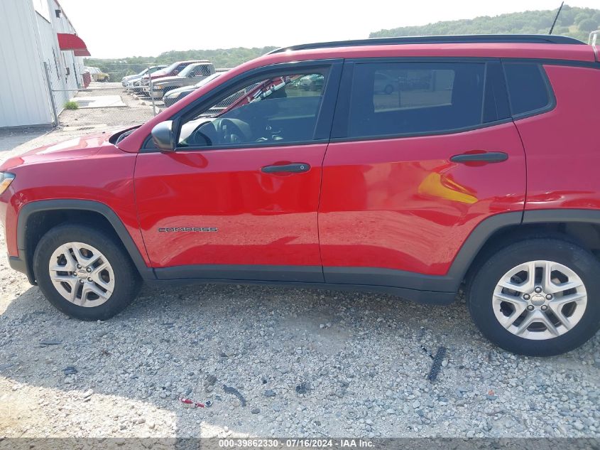 2018 Jeep Compass Sport Fwd VIN: 3C4NJCAB4JT186263 Lot: 39862330