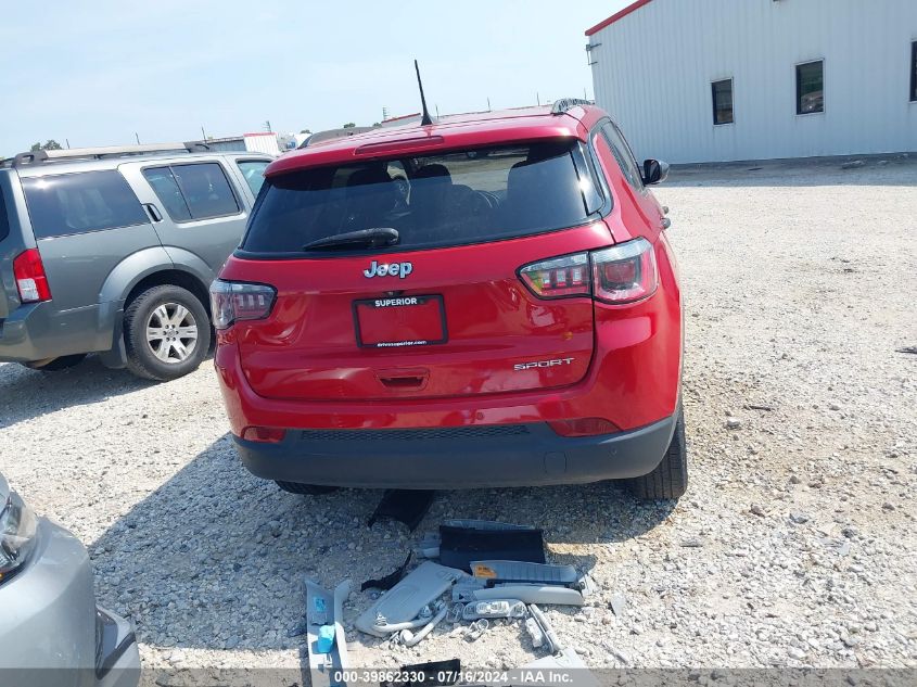 2018 Jeep Compass Sport Fwd VIN: 3C4NJCAB4JT186263 Lot: 39862330