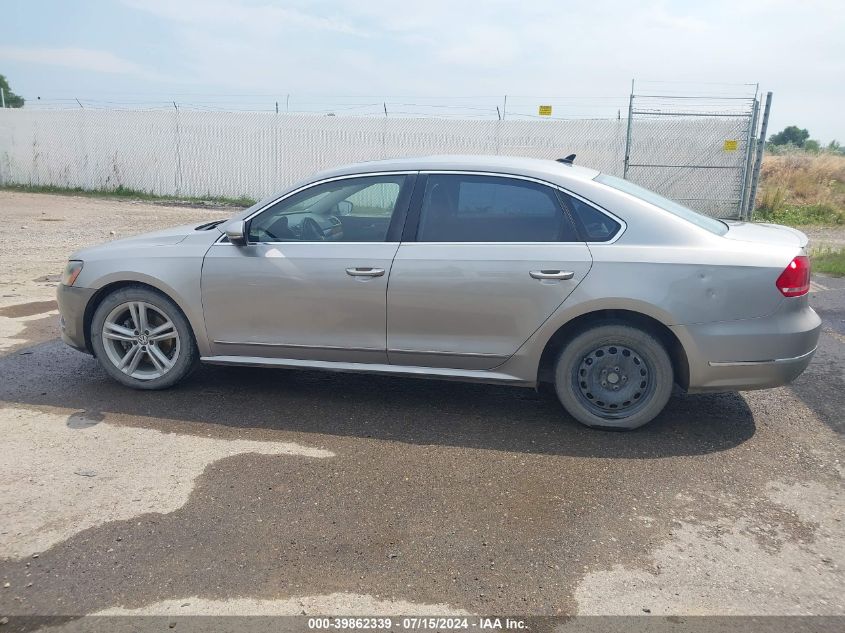 2012 Volkswagen Passat 2.0L Tdi Sel Premium VIN: 1VWCN7A37CC095849 Lot: 39862339