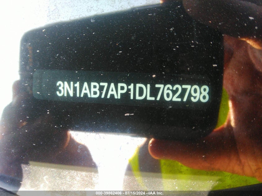 2013 Nissan Sentra Sr VIN: 3N1AB7AP1DL762798 Lot: 39862406