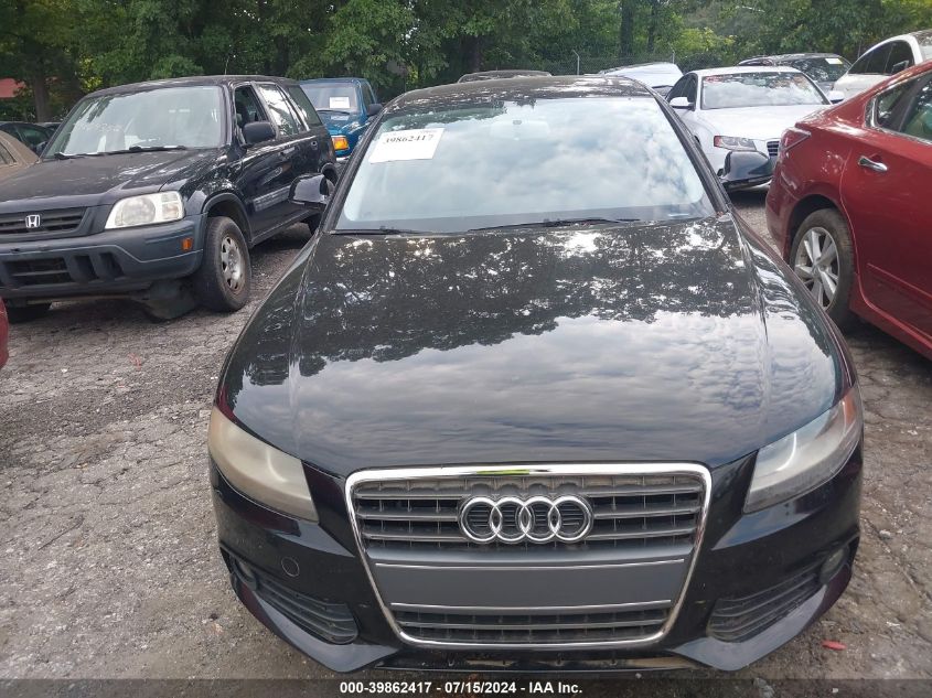 2009 Audi A4 2.0T Premium VIN: WAULF78K19N052681 Lot: 39862417