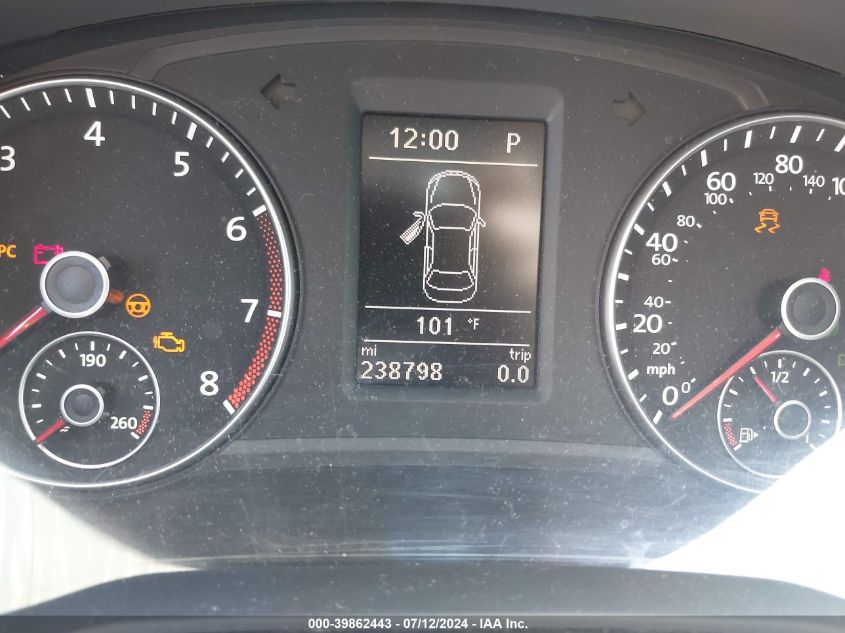 2013 Volkswagen Passat Se VIN: 1VWBM7A36DC037506 Lot: 39862443