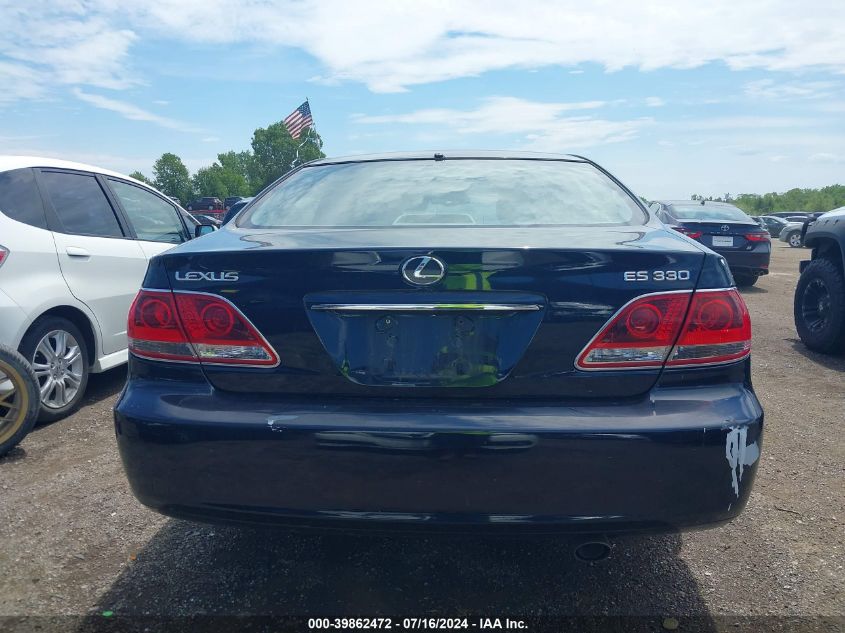 2005 Lexus Es 330 VIN: JTHBA30G255137051 Lot: 39862472