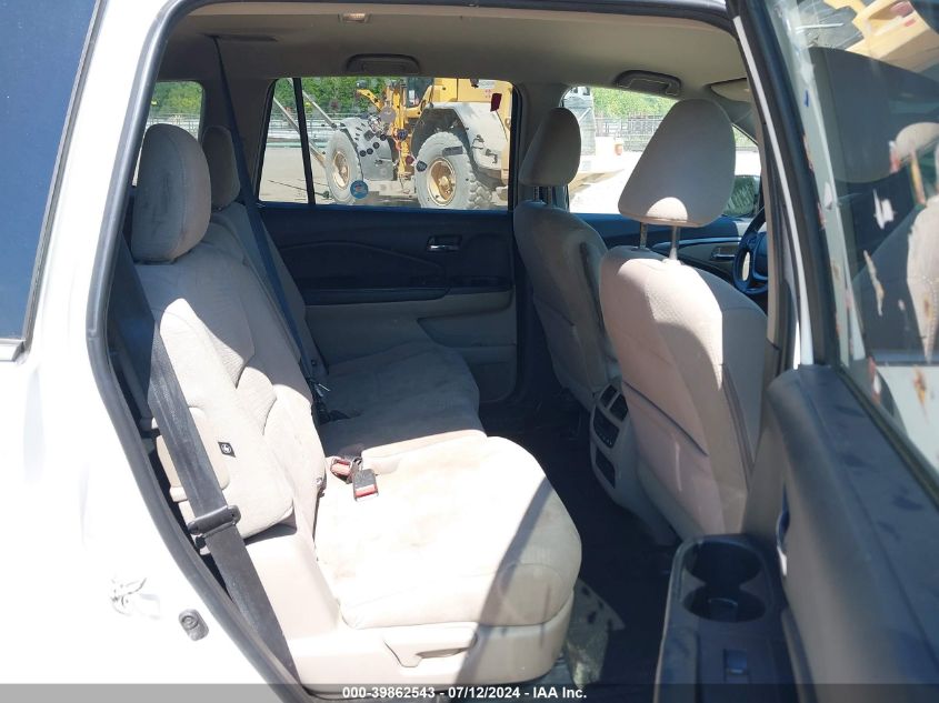 2016 Honda Pilot Ex VIN: 5FNYF6H34GB032903 Lot: 39862543