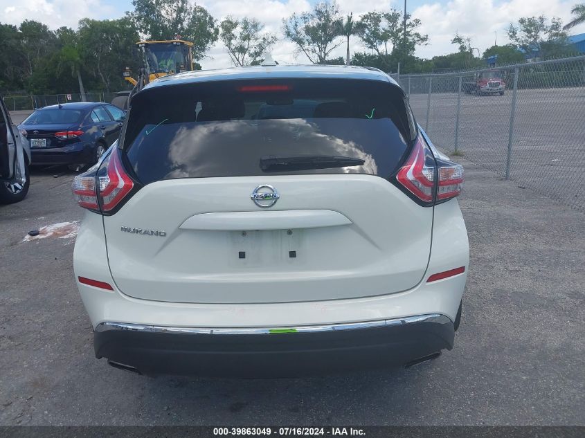 2016 Nissan Murano S VIN: 5N1AZ2MG2GN157258 Lot: 39863049