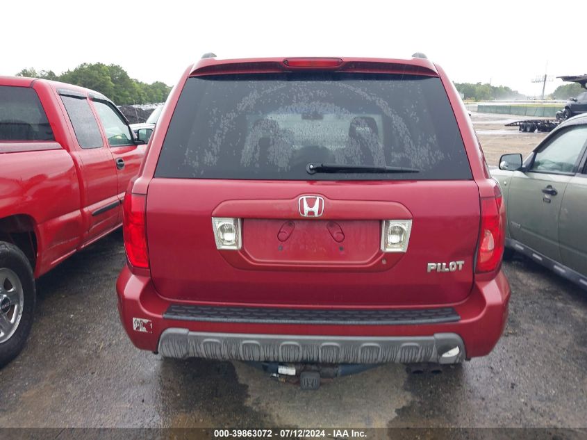 2005 Honda Pilot Ex-L VIN: 5FNYF18545B059939 Lot: 39863072