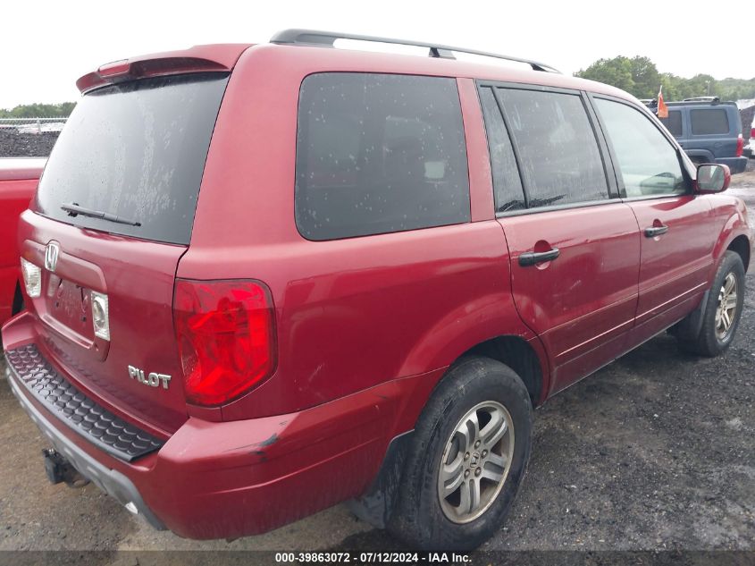 2005 Honda Pilot Ex-L VIN: 5FNYF18545B059939 Lot: 39863072