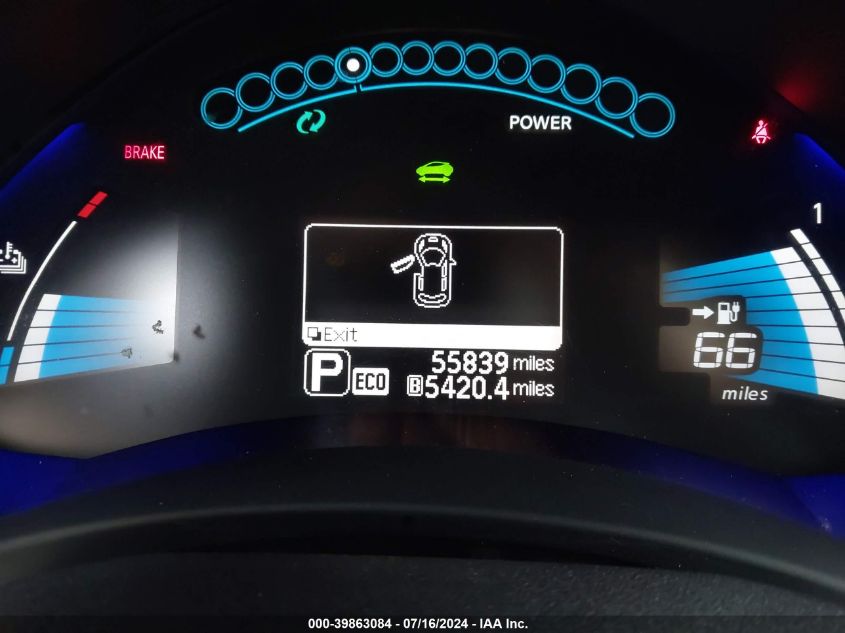 2013 Nissan Leaf Sv VIN: 1N4AZ0CP5DC413142 Lot: 39863084