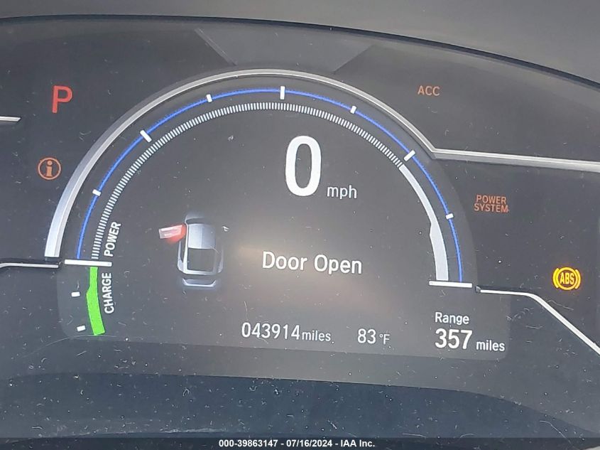 2020 Honda Clarity Plug-In Hybrid VIN: JHMZC5F1XLC000231 Lot: 39863147