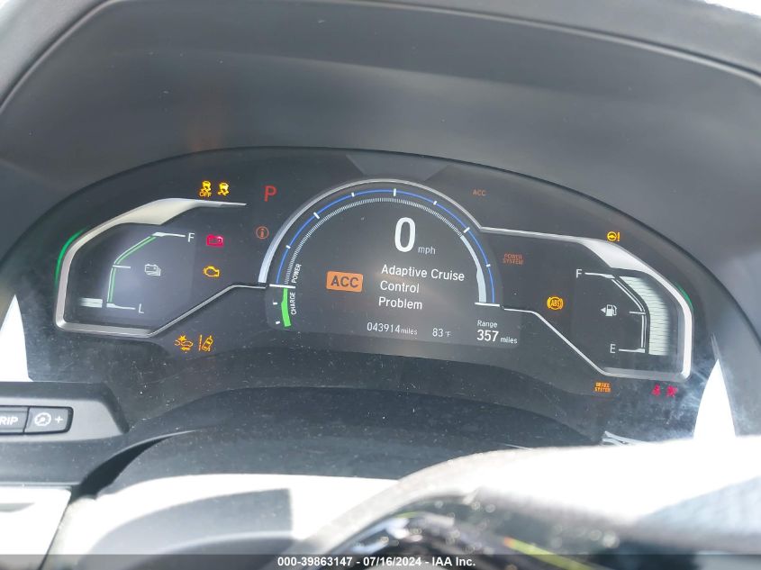 2020 Honda Clarity Plug-In Hybrid VIN: JHMZC5F1XLC000231 Lot: 39863147