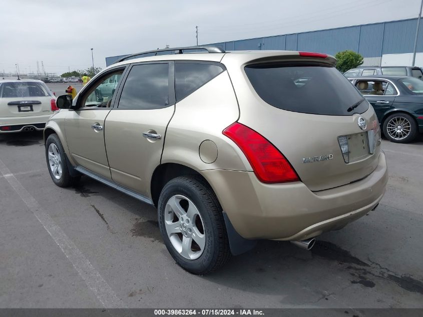 2005 Nissan Murano Sl VIN: JN8AZ08W35W401778 Lot: 39863264