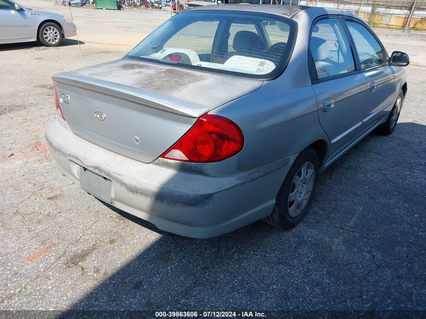 2004 Kia Spectra Ls VIN: KNAFB121245308552 Lot: 39863606