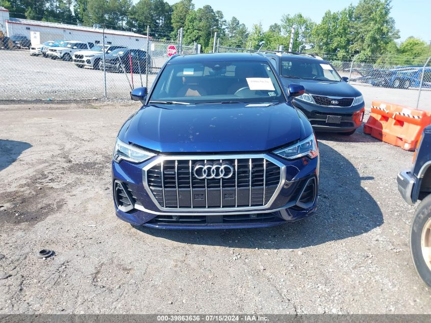 2023 Audi Q3 Premium 45 Tfsi S Line Quattro Tiptronic VIN: WA1DECF3XP1132428 Lot: 39863636