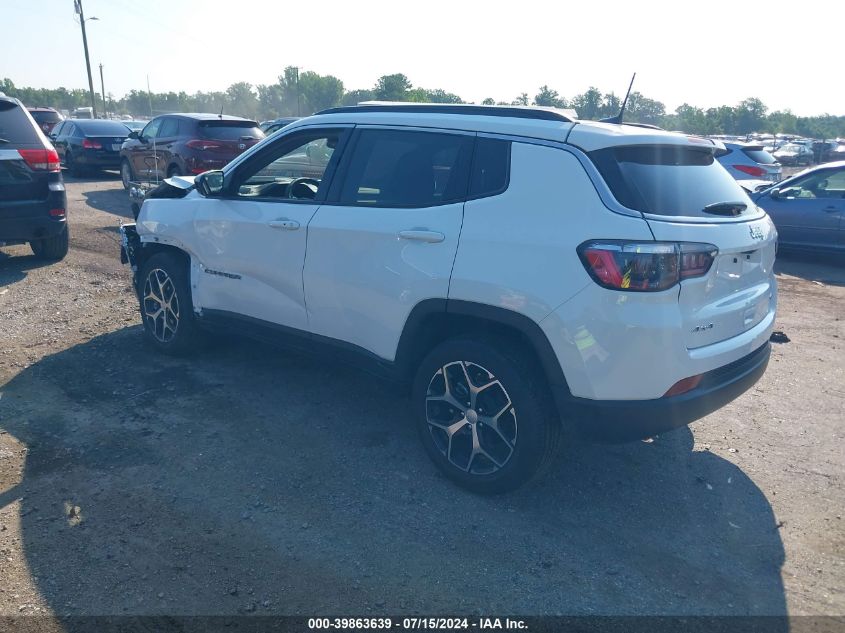 2024 Jeep Compass Latitude 4X4 VIN: 3C4NJDBN8RT607296 Lot: 39863639