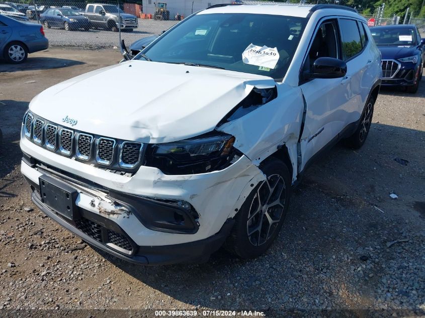 2024 Jeep Compass Latitude 4X4 VIN: 3C4NJDBN8RT607296 Lot: 39863639