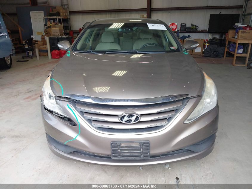 2014 Hyundai Sonata Gls VIN: 5NPEB4AC7EH927569 Lot: 39863730