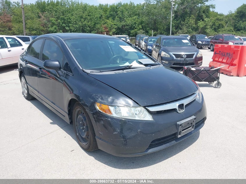 2008 Honda Civic Lx VIN: 1HGFA16598L075193 Lot: 39863732