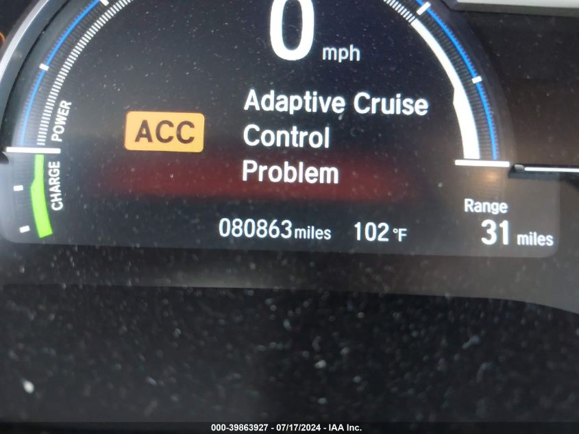 2018 Honda Clarity Plug-In Hybrid VIN: JHMZC5F15JC012235 Lot: 39863927