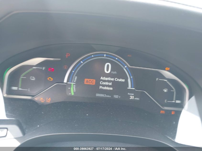 2018 Honda Clarity Plug-In Hybrid VIN: JHMZC5F15JC012235 Lot: 39863927