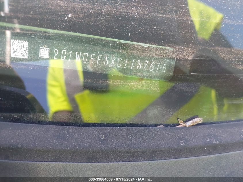 2012 Chevrolet Impala Lt VIN: 2G1WG5E38C1137615 Lot: 39864009