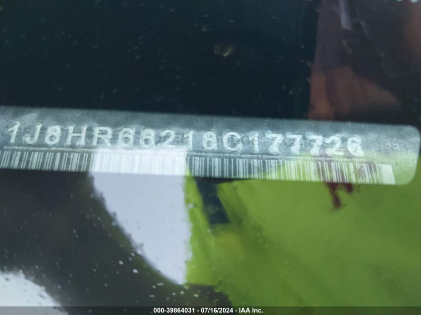 2008 Jeep Grand Cherokee Overland VIN: 1J8HR68218C177726 Lot: 39864031