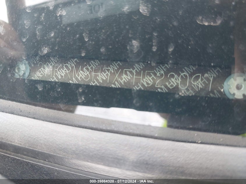 2015 Honda Cr-V Ex-L VIN: 2HKRM3H7XFH523097 Lot: 39864320