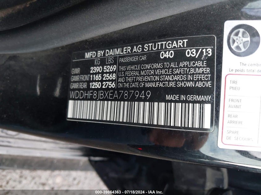 2014 MERCEDES-BENZ E 350 4MATIC - WDDHF8JBXEA787949