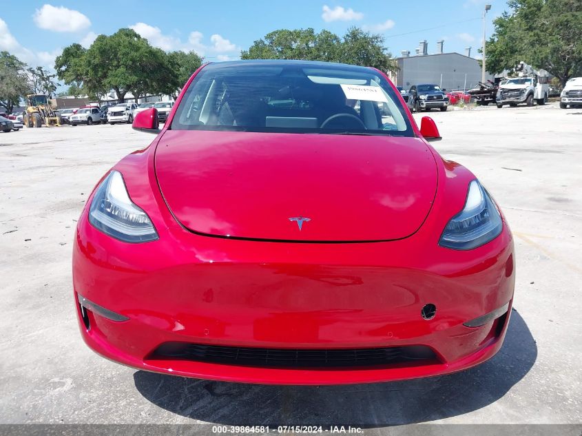 2022 Tesla Model Y Long Range Dual Motor All-Wheel Drive VIN: 7SAYGDEE3NA021265 Lot: 39864581