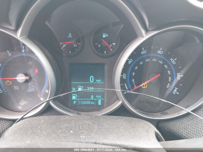 2012 Chevrolet Cruze Eco VIN: 1G1PJ5SC1C7142474 Lot: 39864601