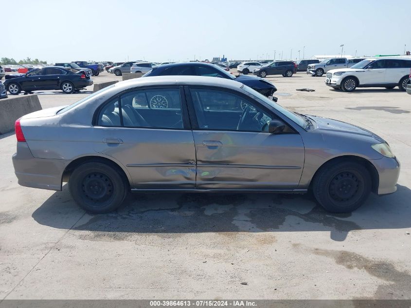 2004 Honda Civic Lx VIN: 2HGES16554H597819 Lot: 39864613