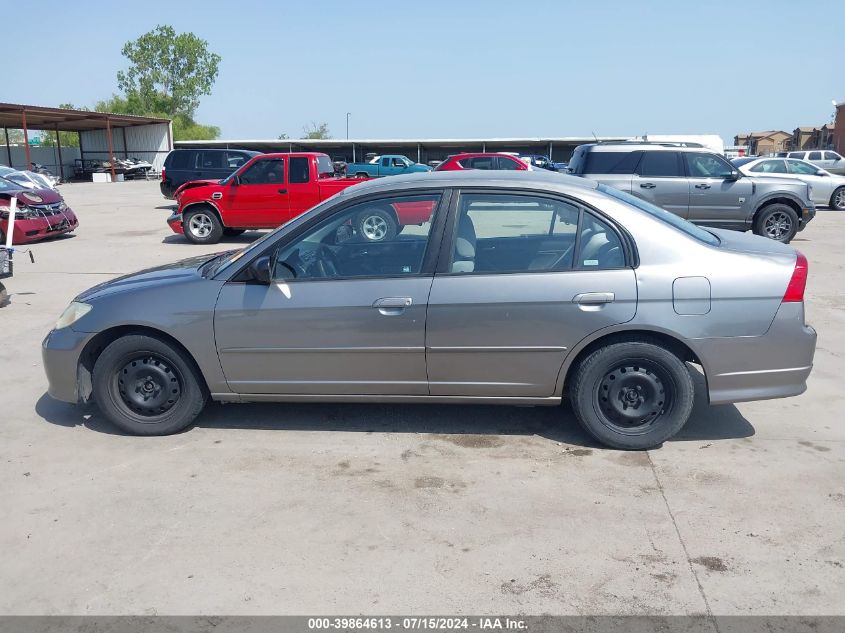 2004 Honda Civic Lx VIN: 2HGES16554H597819 Lot: 39864613