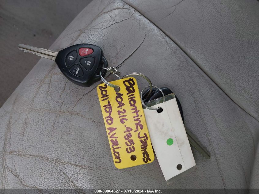 2011 Toyota Avalon VIN: 4T1BK3DB0BU397667 Lot: 39864627