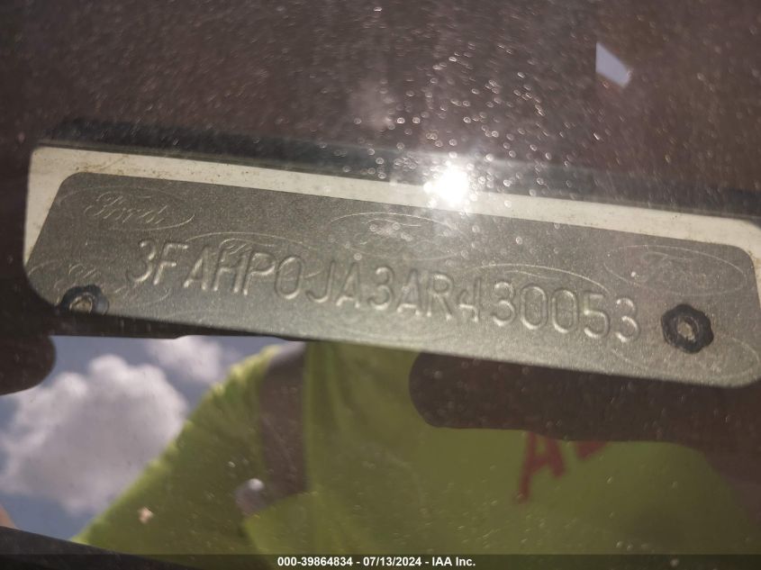 2010 Ford Fusion Sel VIN: 3FAHP0JA3AR430053 Lot: 39864834