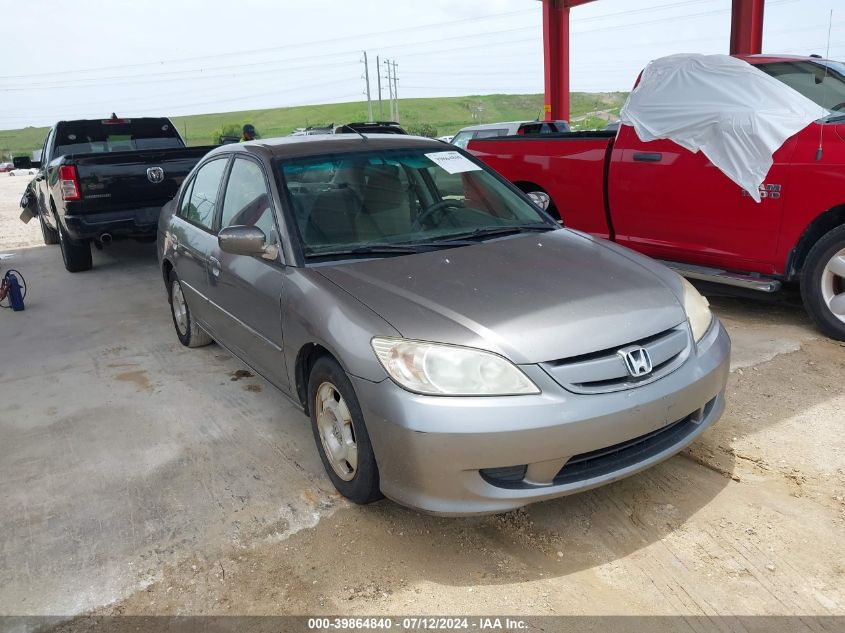 JHMES96625S020857 | 2005 HONDA CIVIC HYBRID