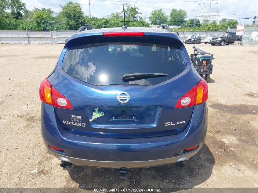2009 Nissan Murano Sl VIN: JN8AZ18W89W128588 Lot: 39864877